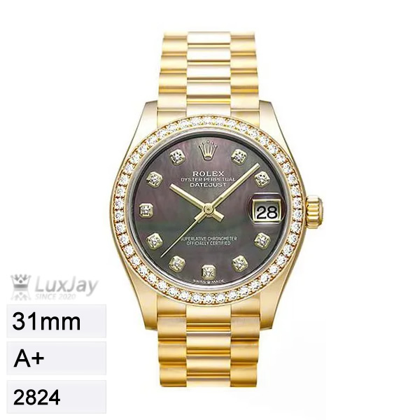 A+ 31mm 2824 롤렉스 데이트스트 블랙 MOP 278288RBR