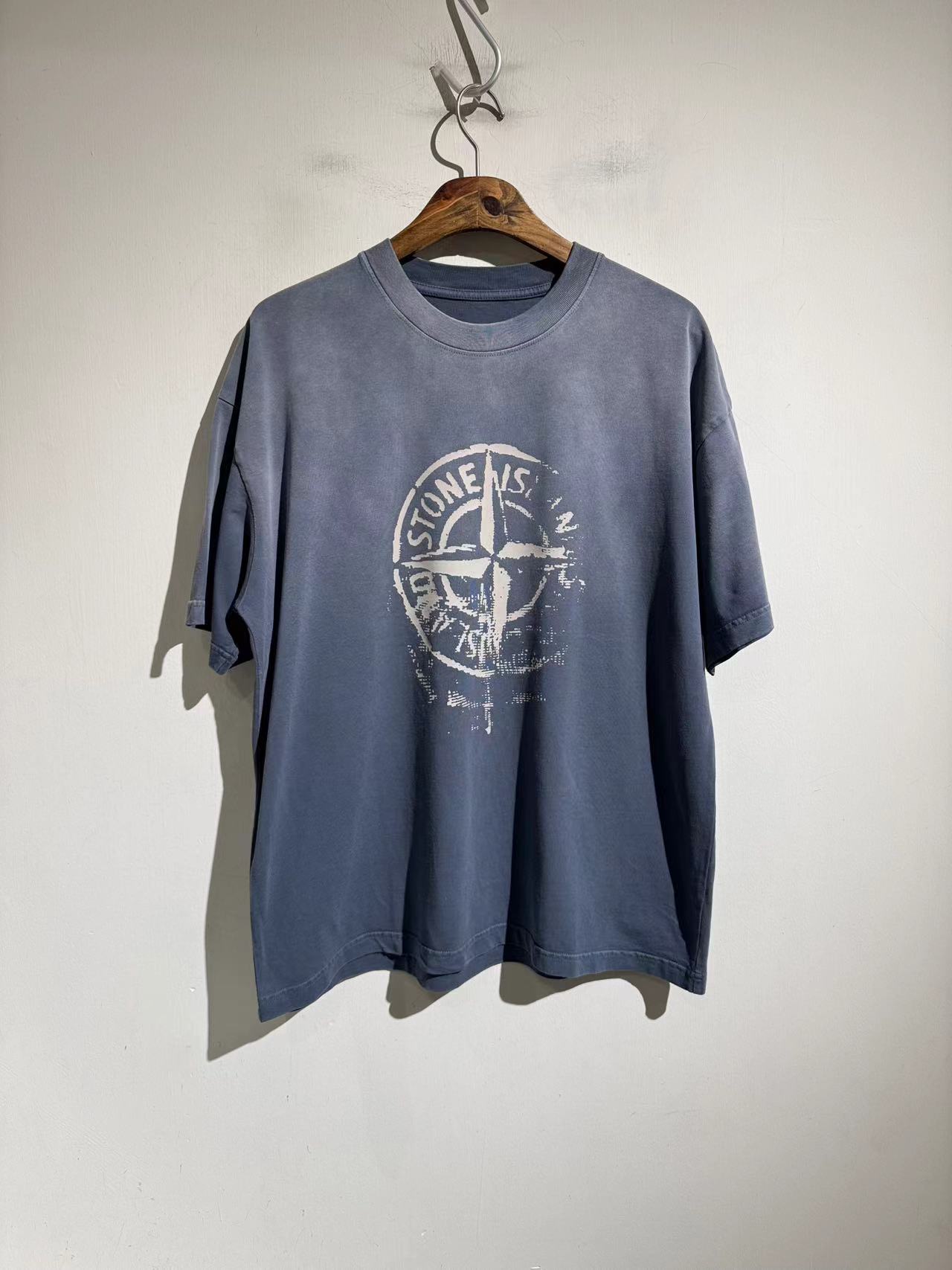 STONE ISLAND  스탬프 투 프린트 티셔츠