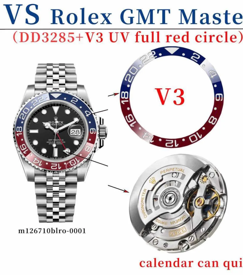 VS | 3285 무브먼트｜롤렉스 GMT-마스터 II V3 126710BLRO