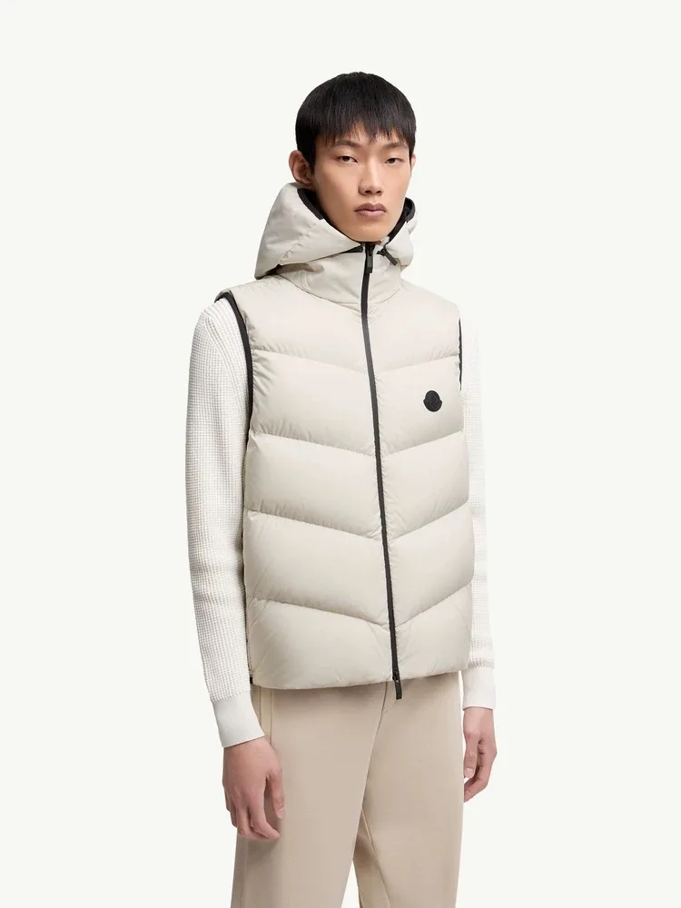 Guersac 남성 후드 덕다운 베스트