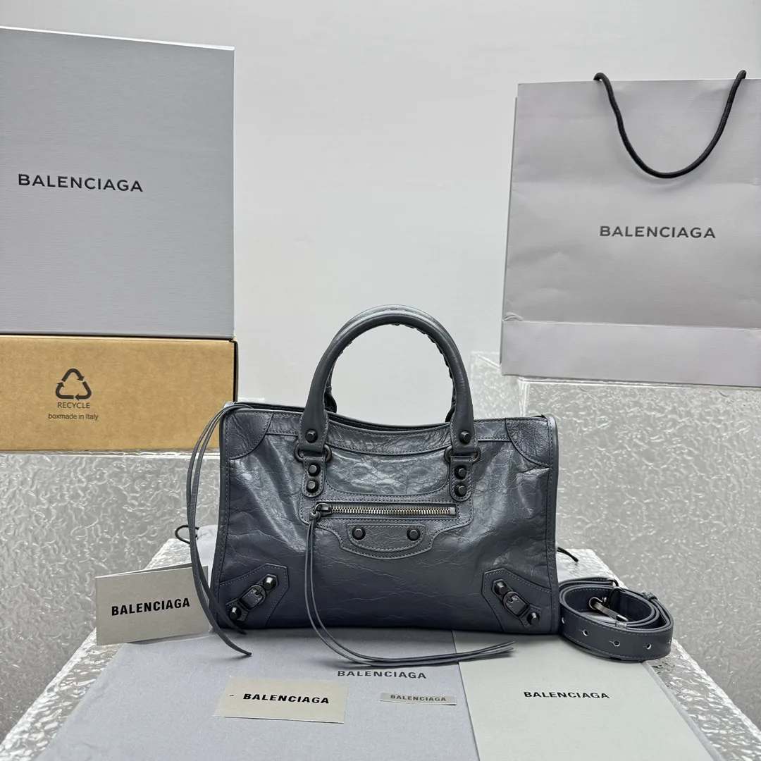 Balenciaga Le City Small leather tote bag  30x 19x10cm