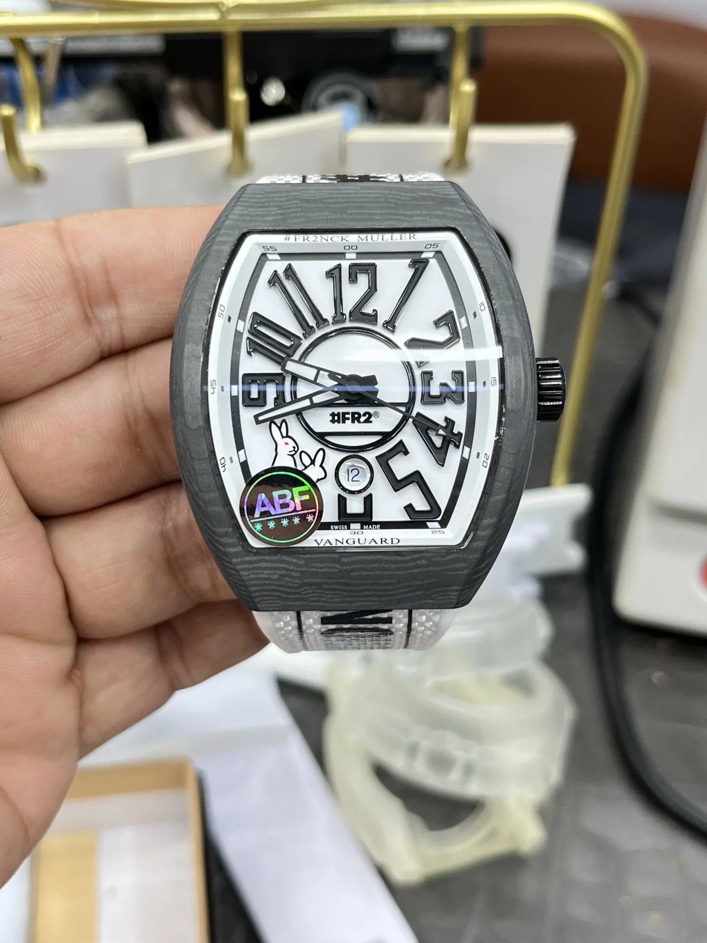FM l 9015 l 45mm l  Franck Muller Vanguard V41SCDT FR2 GFGRNR NR