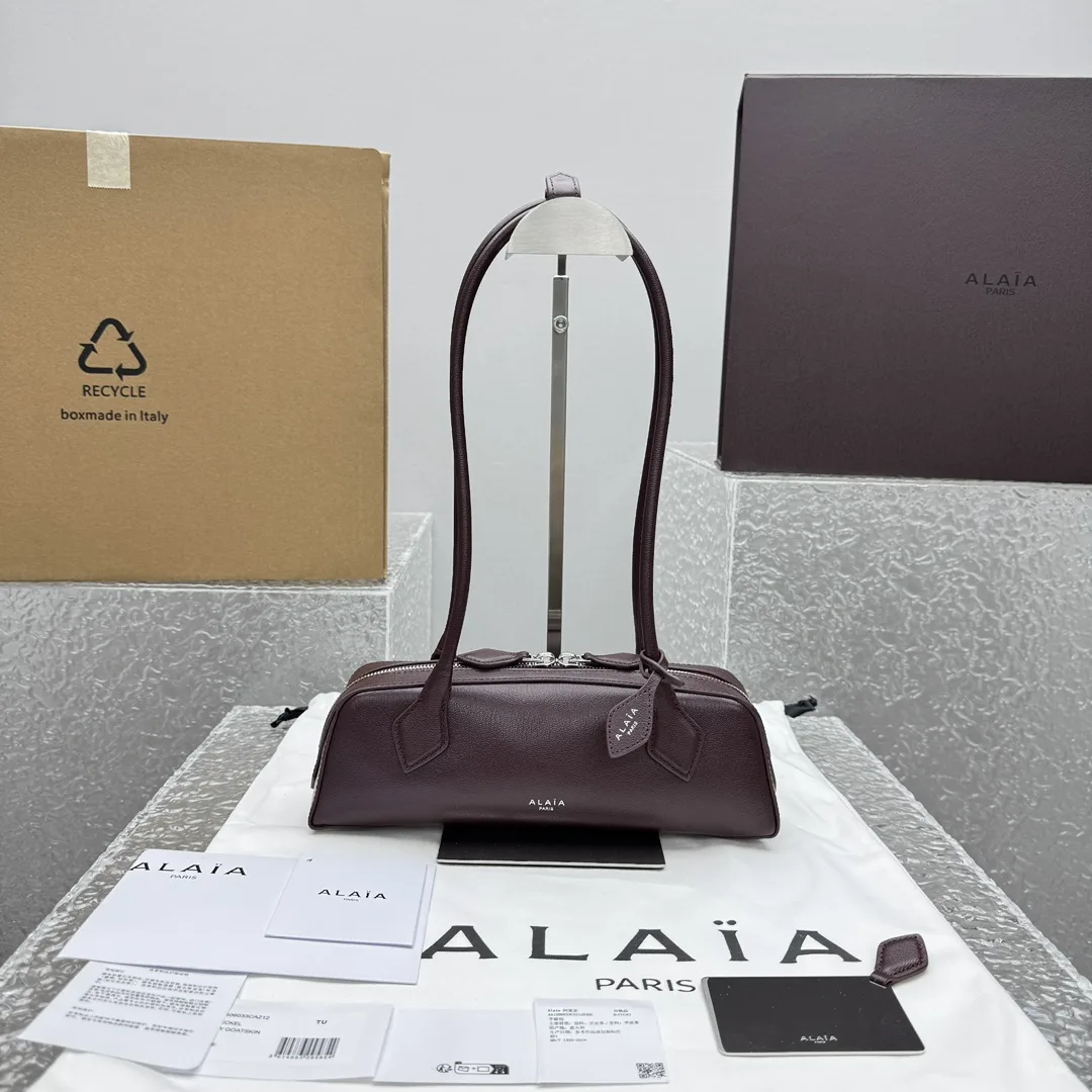 Alaia 알라이아Le Teckel 레더 숄더 백 27x8x9cm