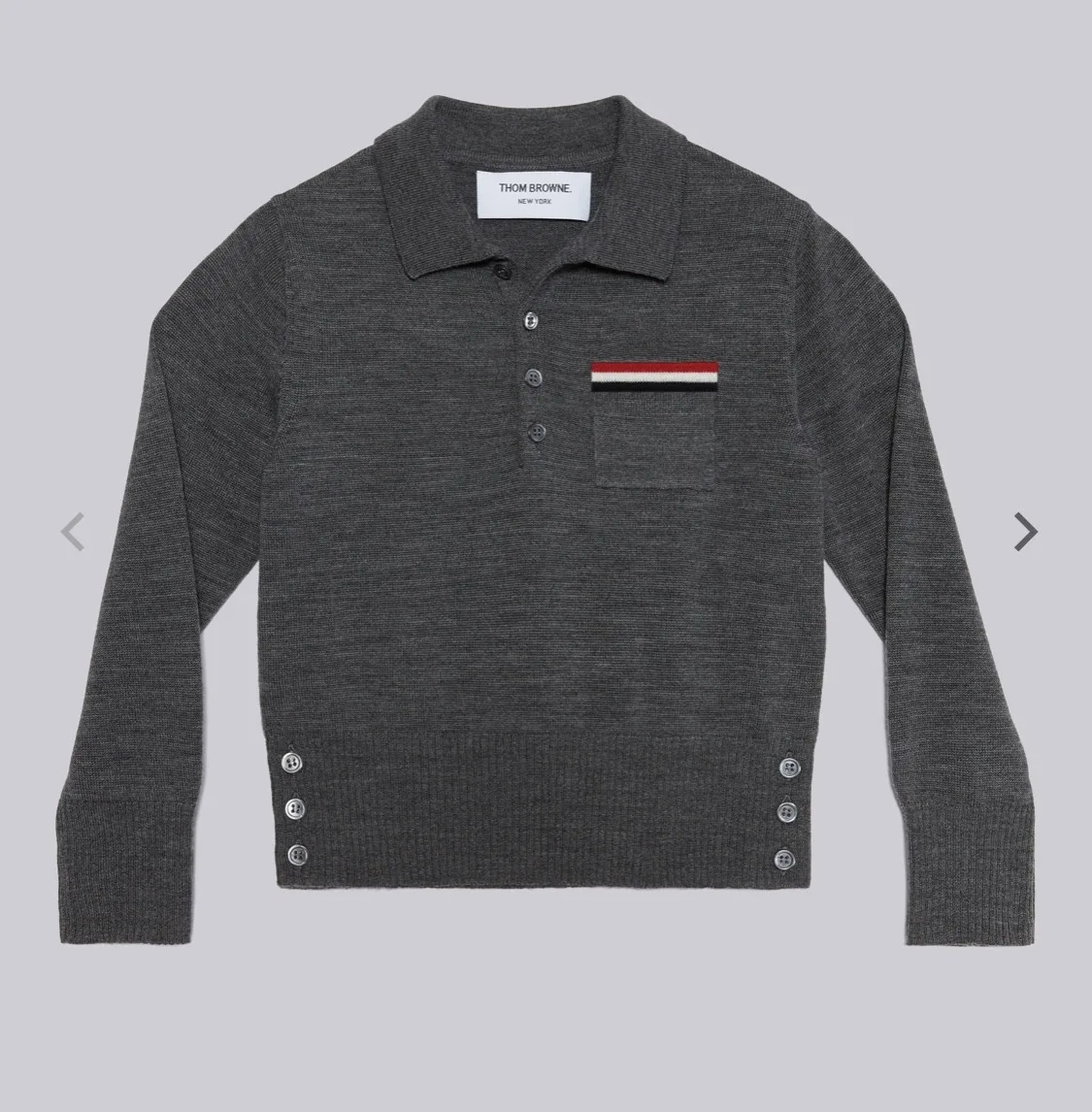 Thom Browne Kids' Long-sleeve Knitted Polo Top