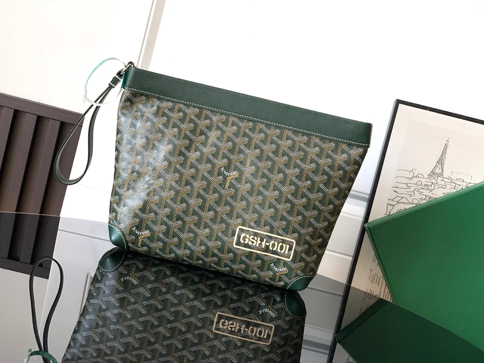 고야드 포쉐트 콘티 파우치  24 cm x 6.5 cm x 22 cm