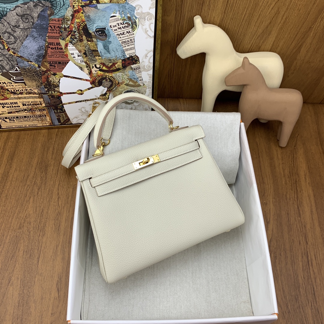 Hermès 켈리  25cm 토고 가죽
