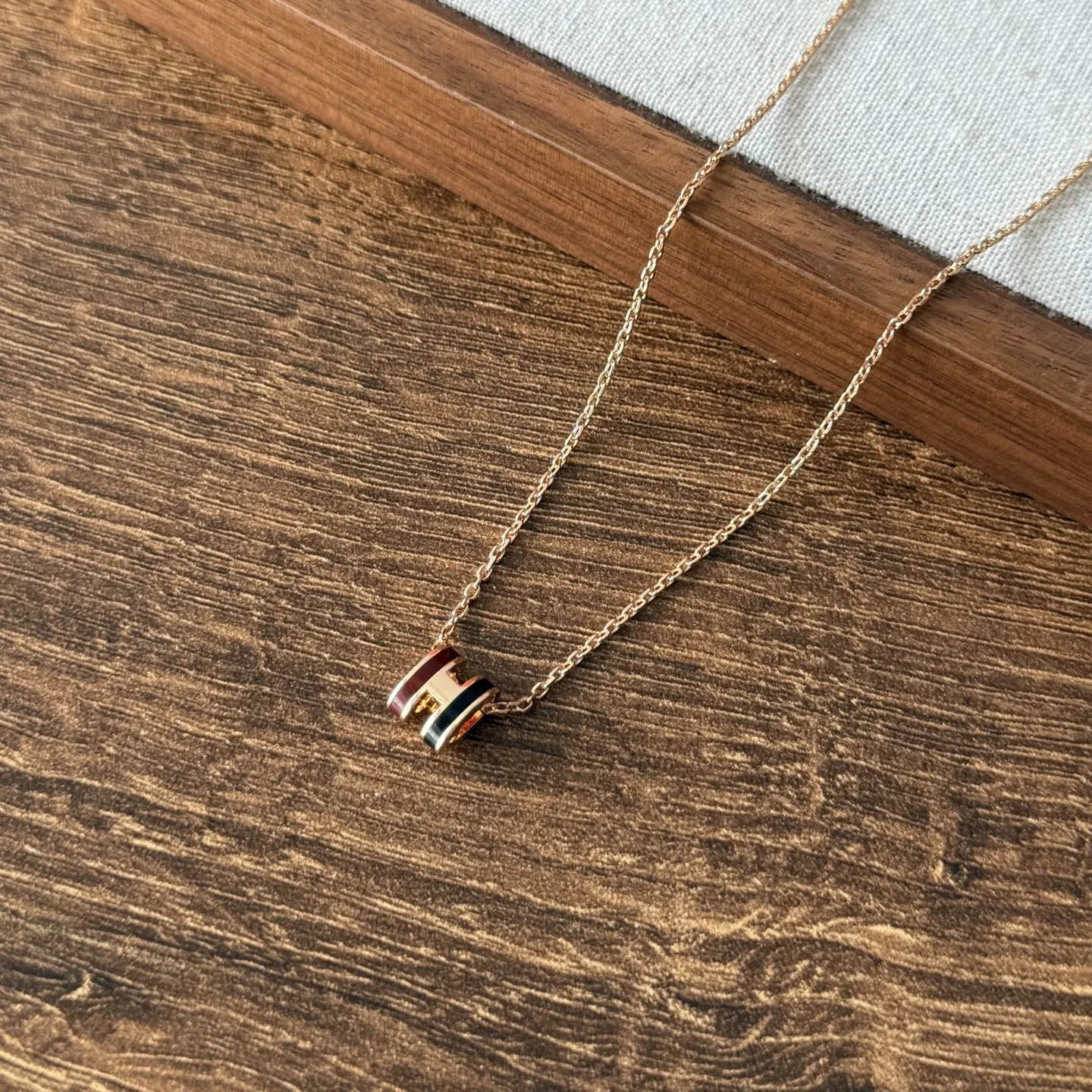 Hermes 미니 팝 목걸이   40cm