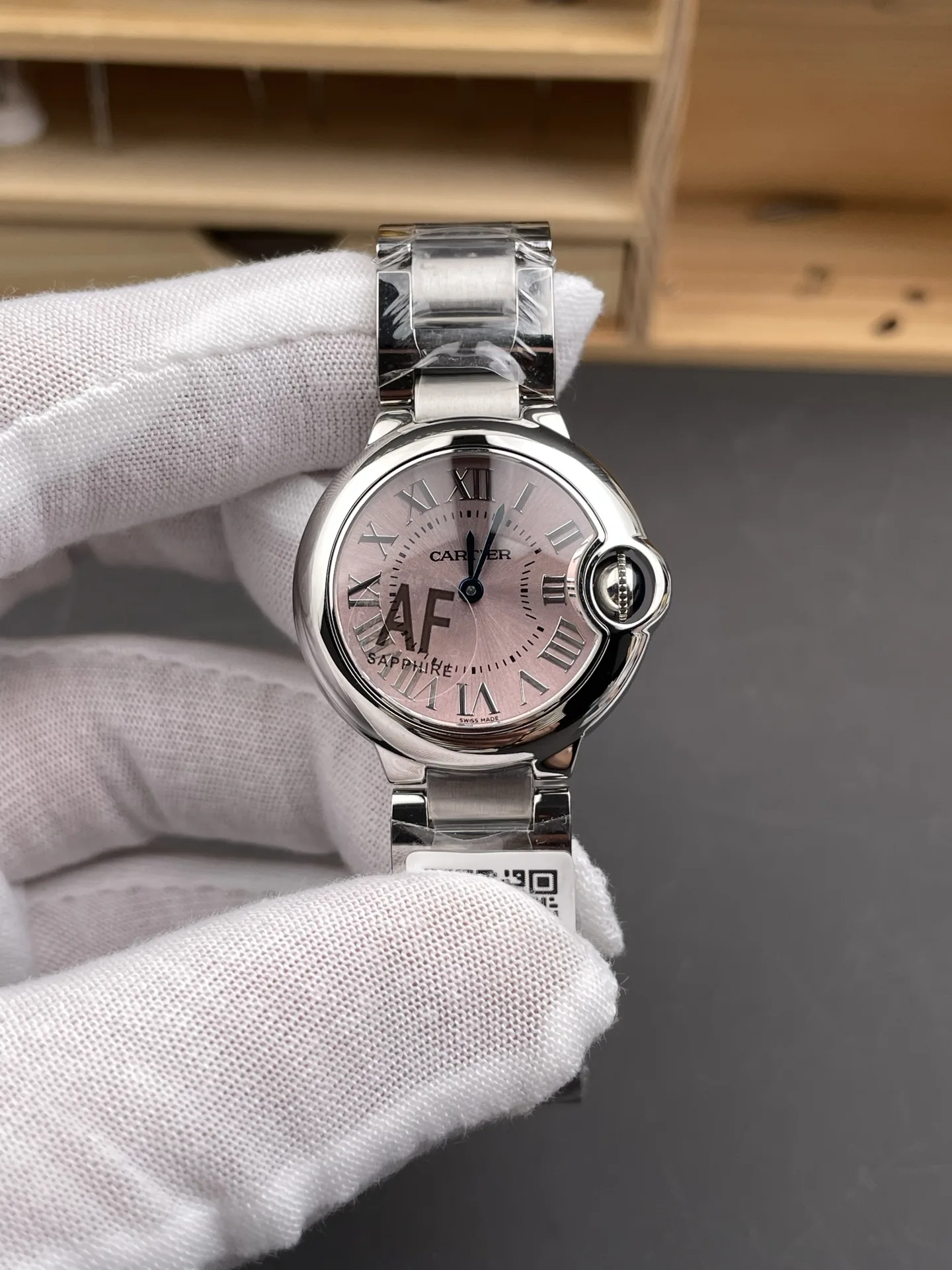 AF | 쿼츠 무브먼트 l28mm l  까르띠에 워치 발롱 블루