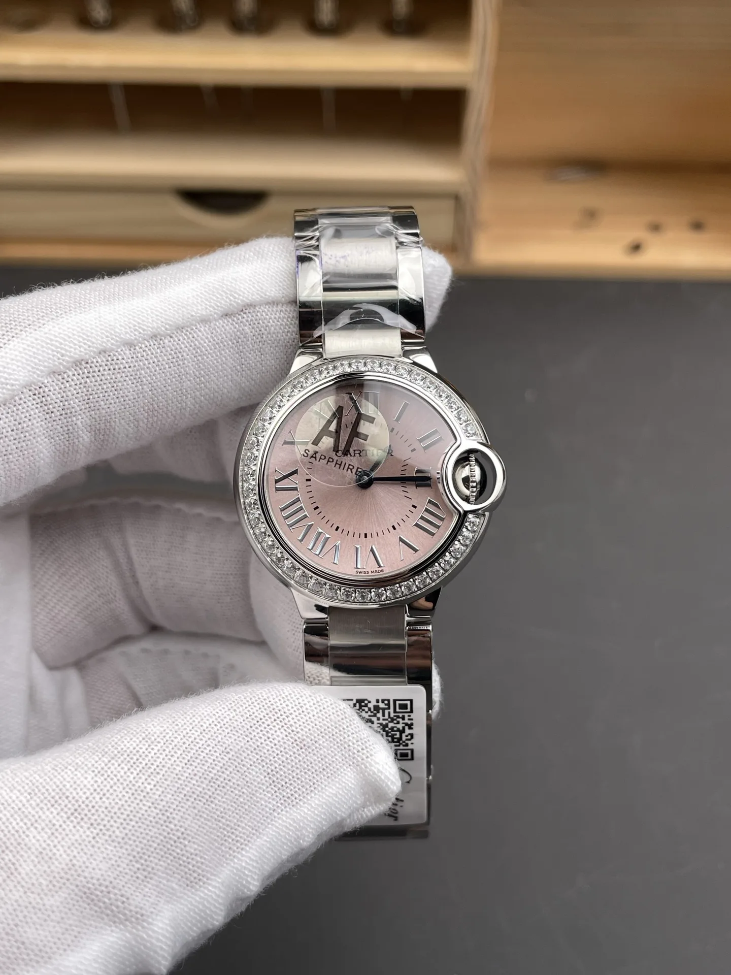 AF | 쿼츠 무브먼트 l28mm l  까르띠에 워치 발롱 블루
